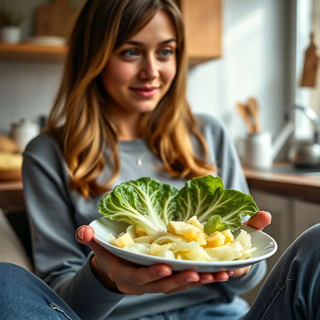 Simple Buttered Cabbage – vegetarian recipe