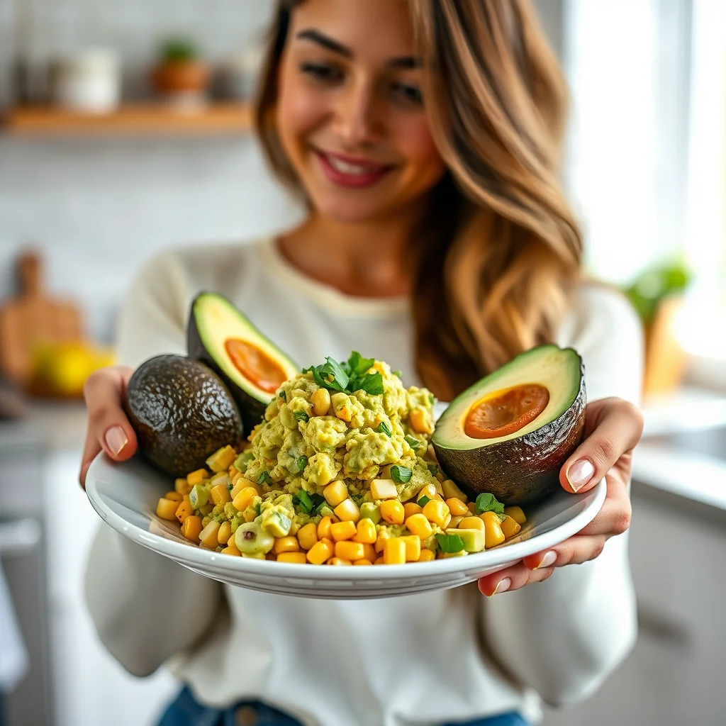 Crunchy Corn Guacamole – vegetarian recipe