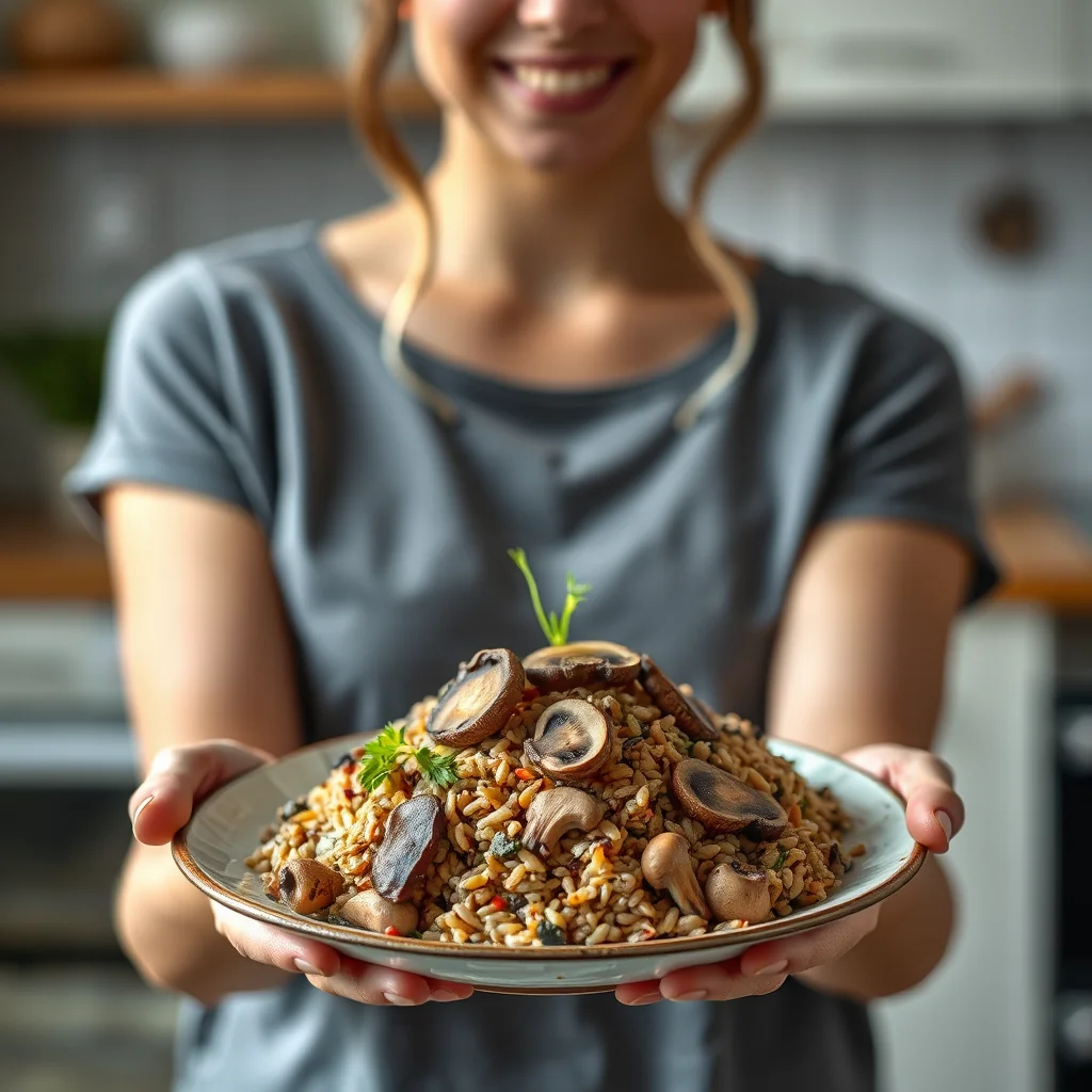 Barley and Mushroom Pilaf – vegetarian recipe