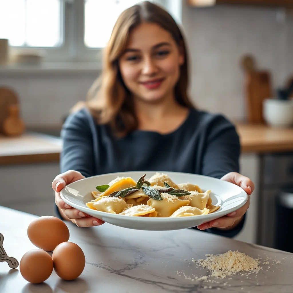 Ravioli Nudi with Brown Butter and Sage – vegetarian recipe