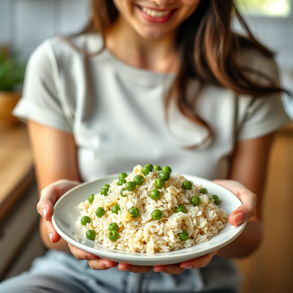 A Simple Side Dish, Elevated: Creamy Rice and Peas – vegetarian recipe