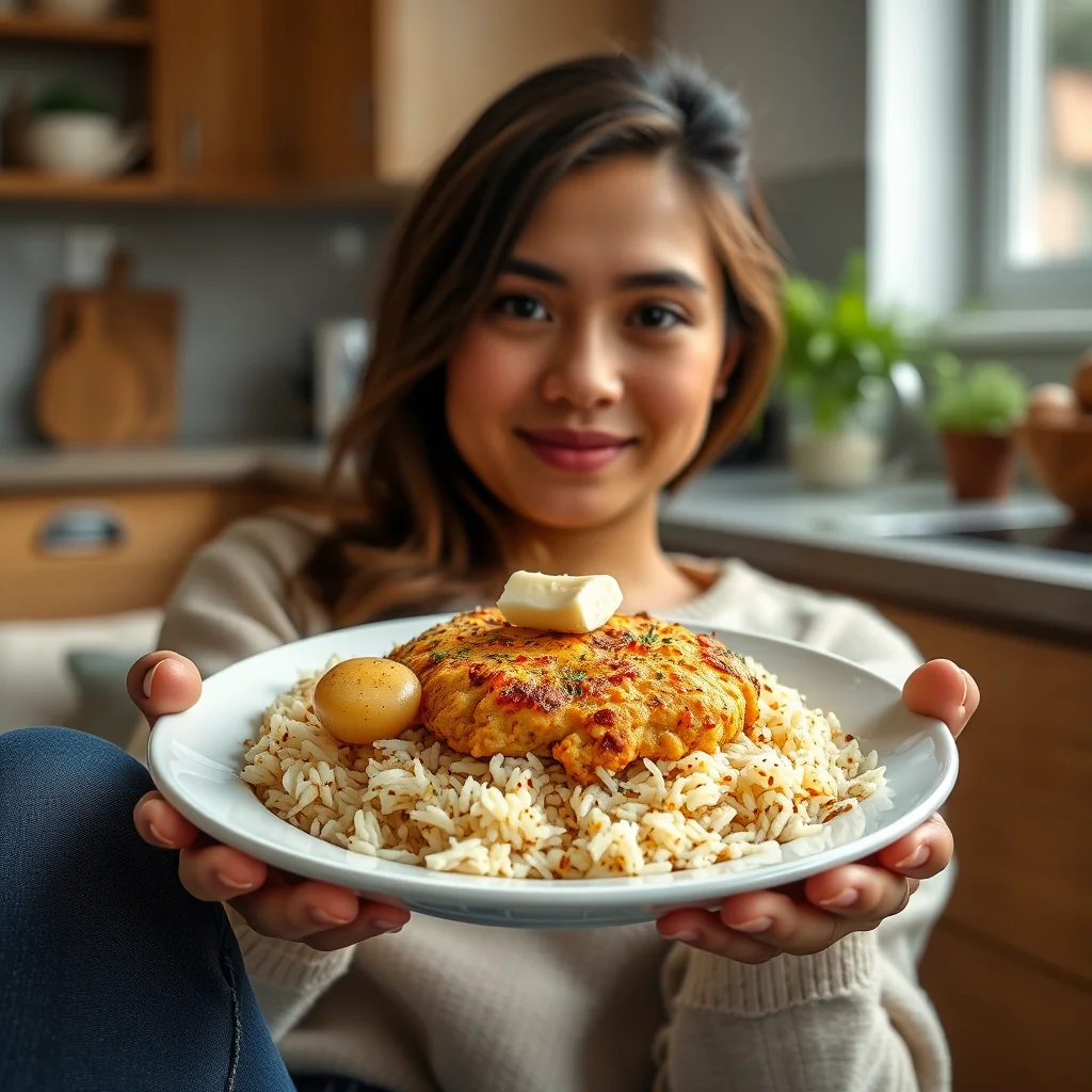 Stuck-Pot Rice with Potato Crust (Tahdig) – vegetarian recipe