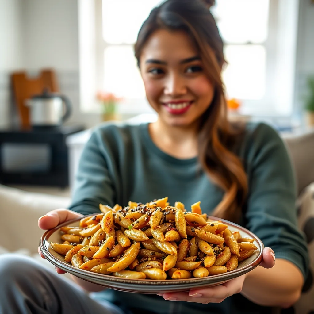 Crispy Fried Mung Beans with Sesame – vegetarian recipe