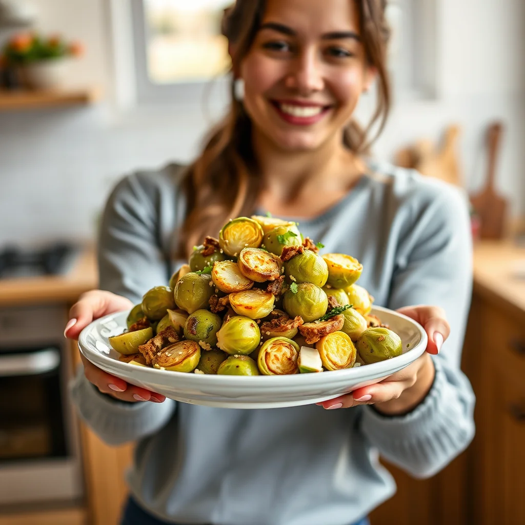 Gigantes with Brussels Sprouts – vegetarian recipe