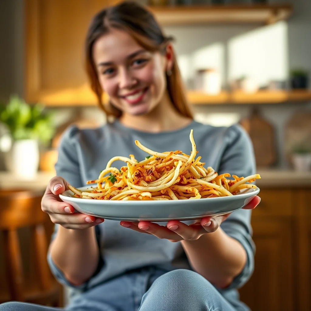 Crisp-Fried Bean Sprouts (Like Shoestring Fries) – vegetarian recipe