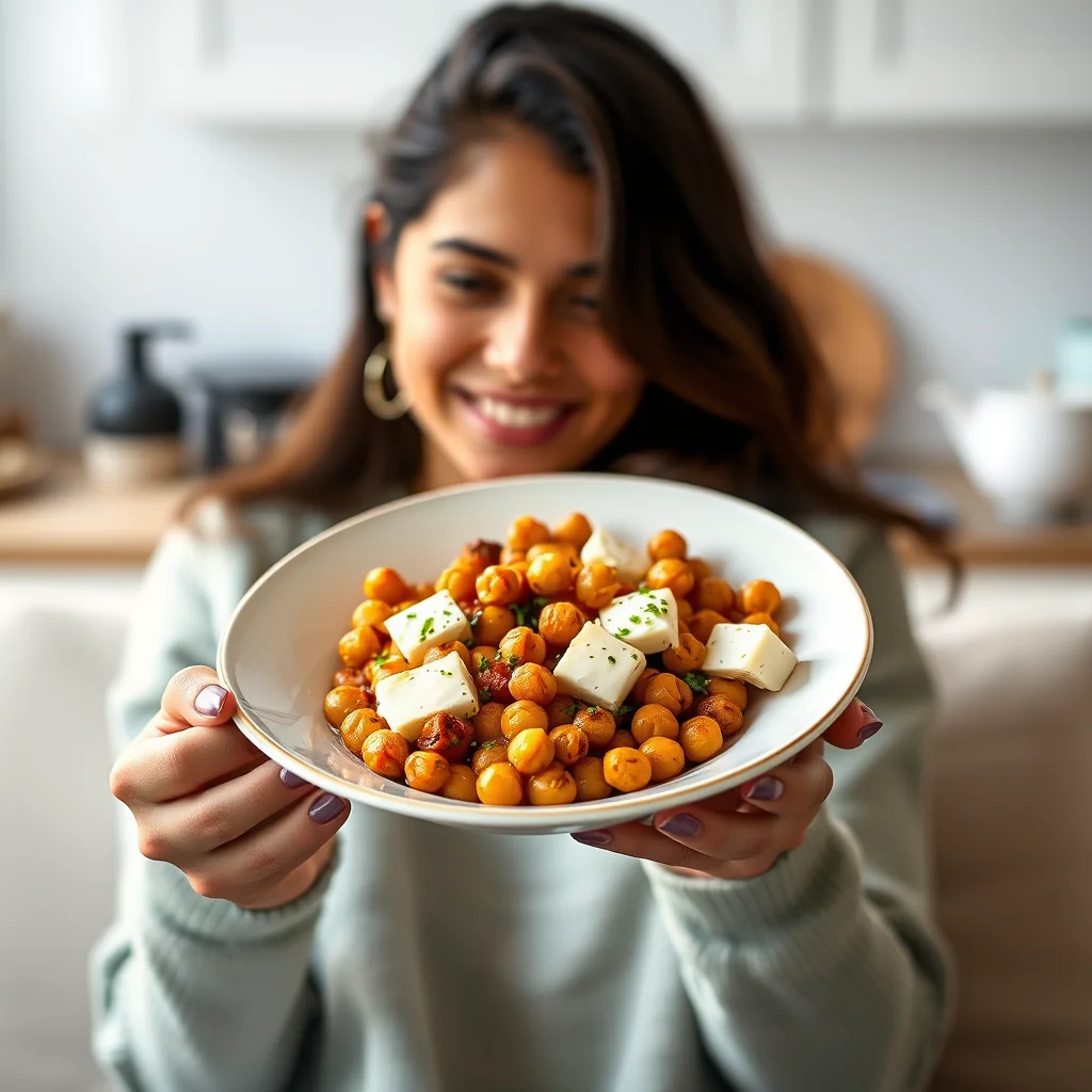Baked Chickpeas with Fresh Cheese (Paneer) – vegetarian recipe