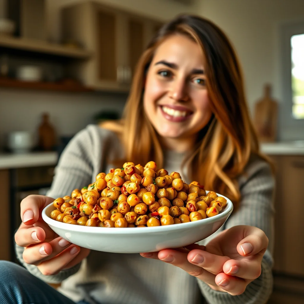 Crispy Roasted Chickpeas – vegetarian recipe