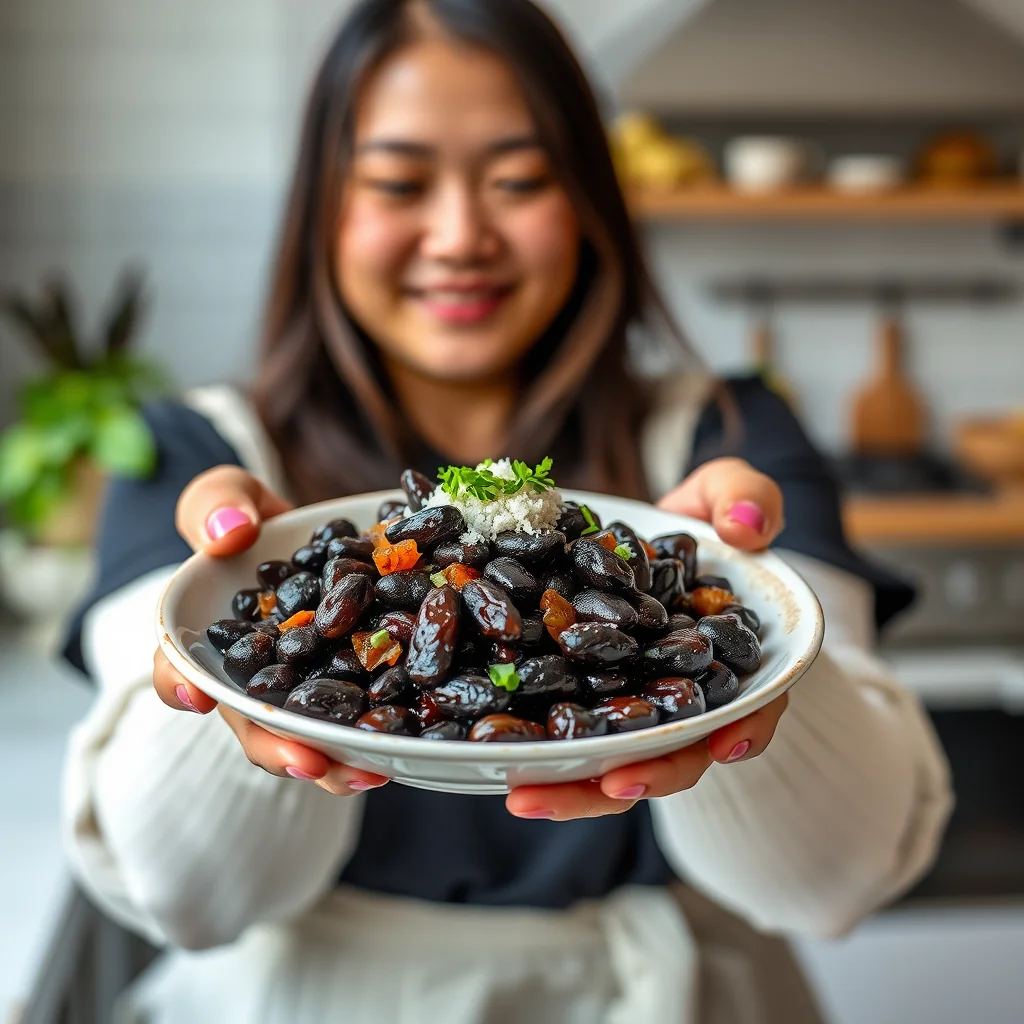 Kongjang: Sweet & Savory Braised Black Soybeans – vegetarian recipe
