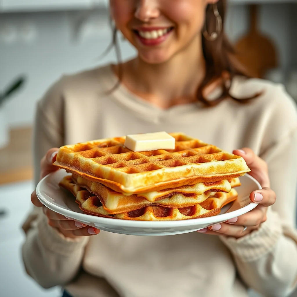 Perfectly Fluffy & Crisp Homemade Waffles – vegetarian recipe