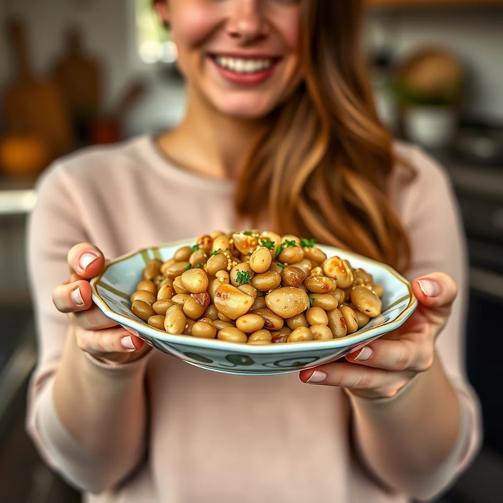 Stewed Fava Beans with Tahini – vegetarian recipe