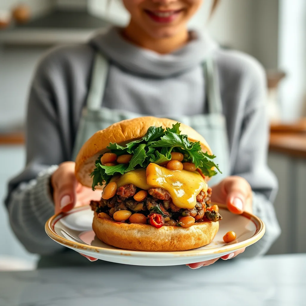 Spicy Autumn Vegetable Burger – vegetarian recipe