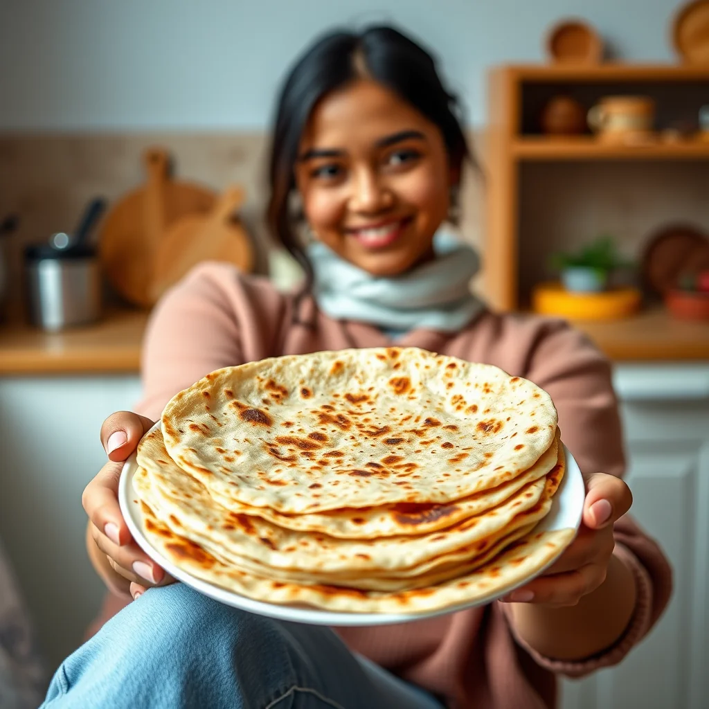 Homemade Flaky Paratha (Layered Indian Flatbread) – vegetarian recipe