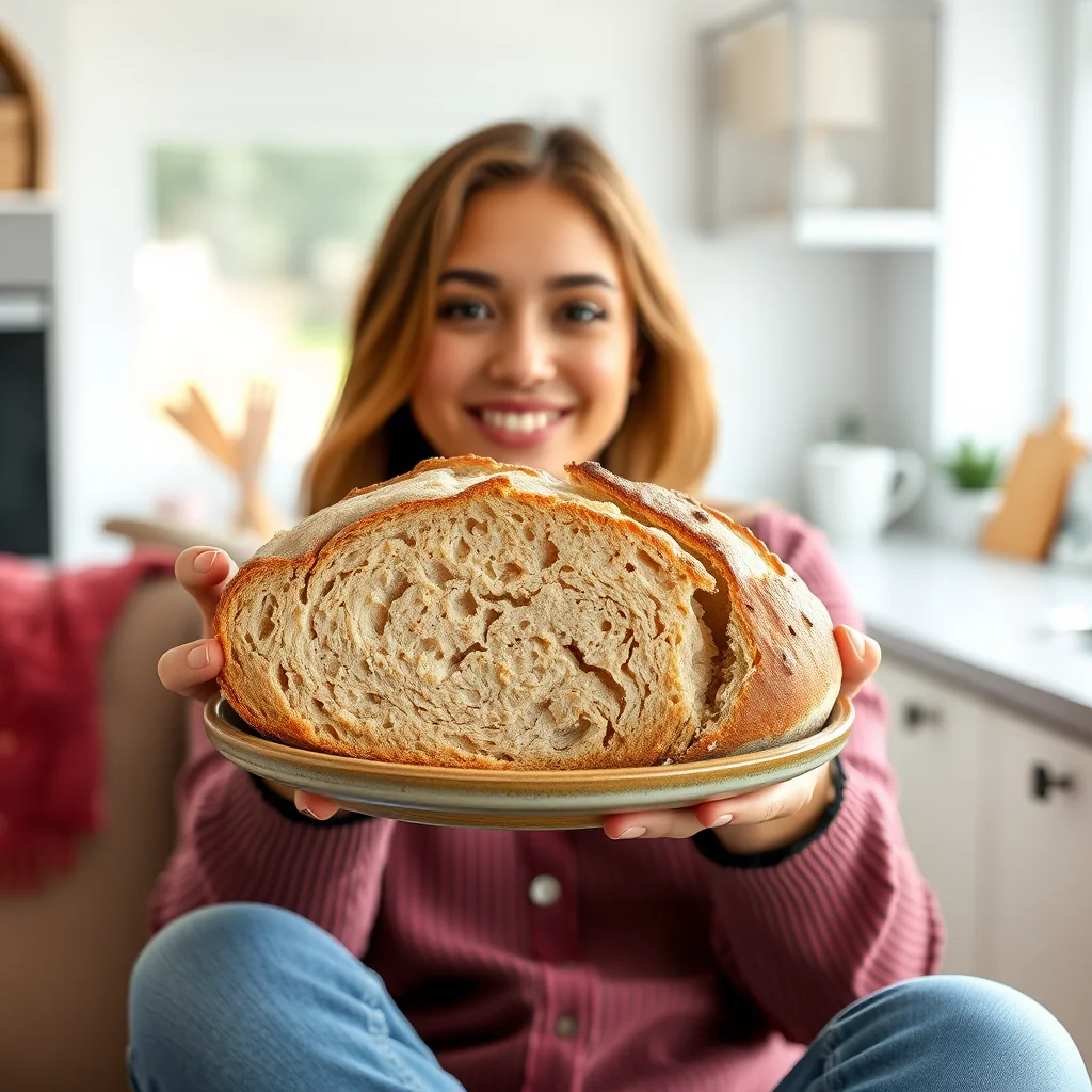 Simple Hybrid Sourdough Bread – vegetarian recipe