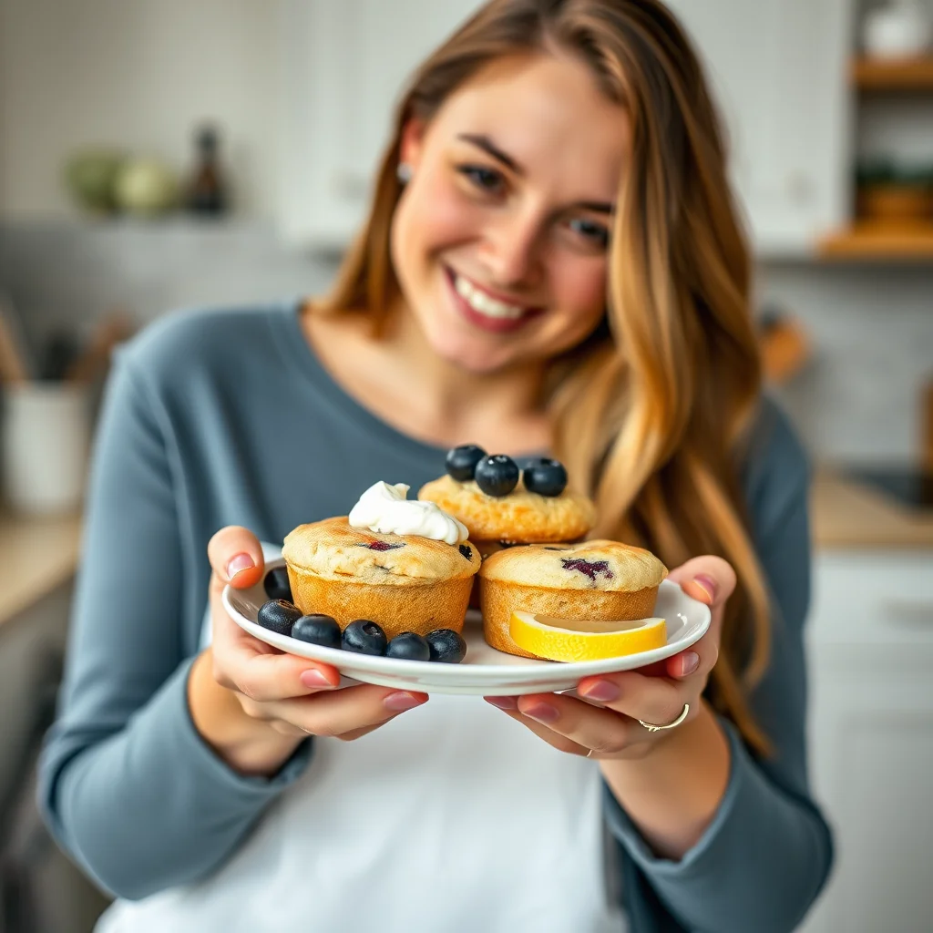 Sunshine Blueberry Lemon English Muffins – vegetarian recipe