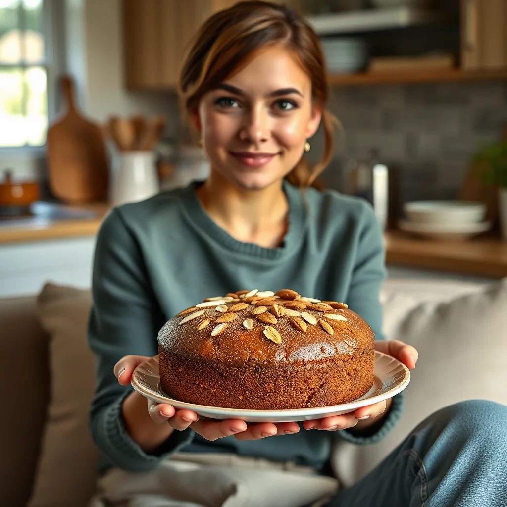Homemade Almond Cake from Whole Almonds – vegetarian recipe
