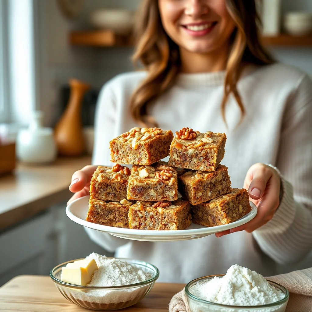 Irresistible Walnut Caramel Squares – vegetarian recipe