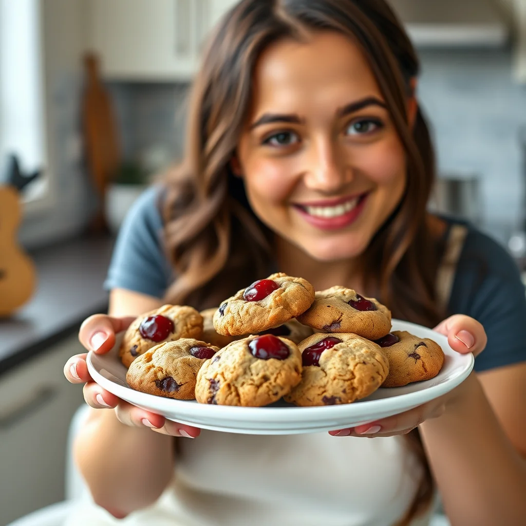 Chewy Almond Cherry Cookies (Vegetarian & Gluten-Free) – vegetarian recipe