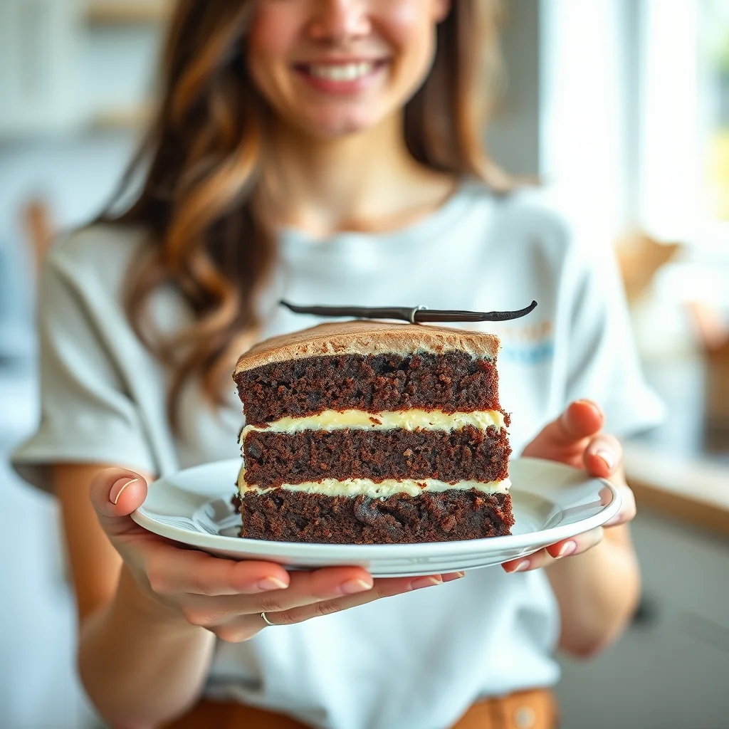 Chocolate Vanilla Layer Cake – vegetarian recipe