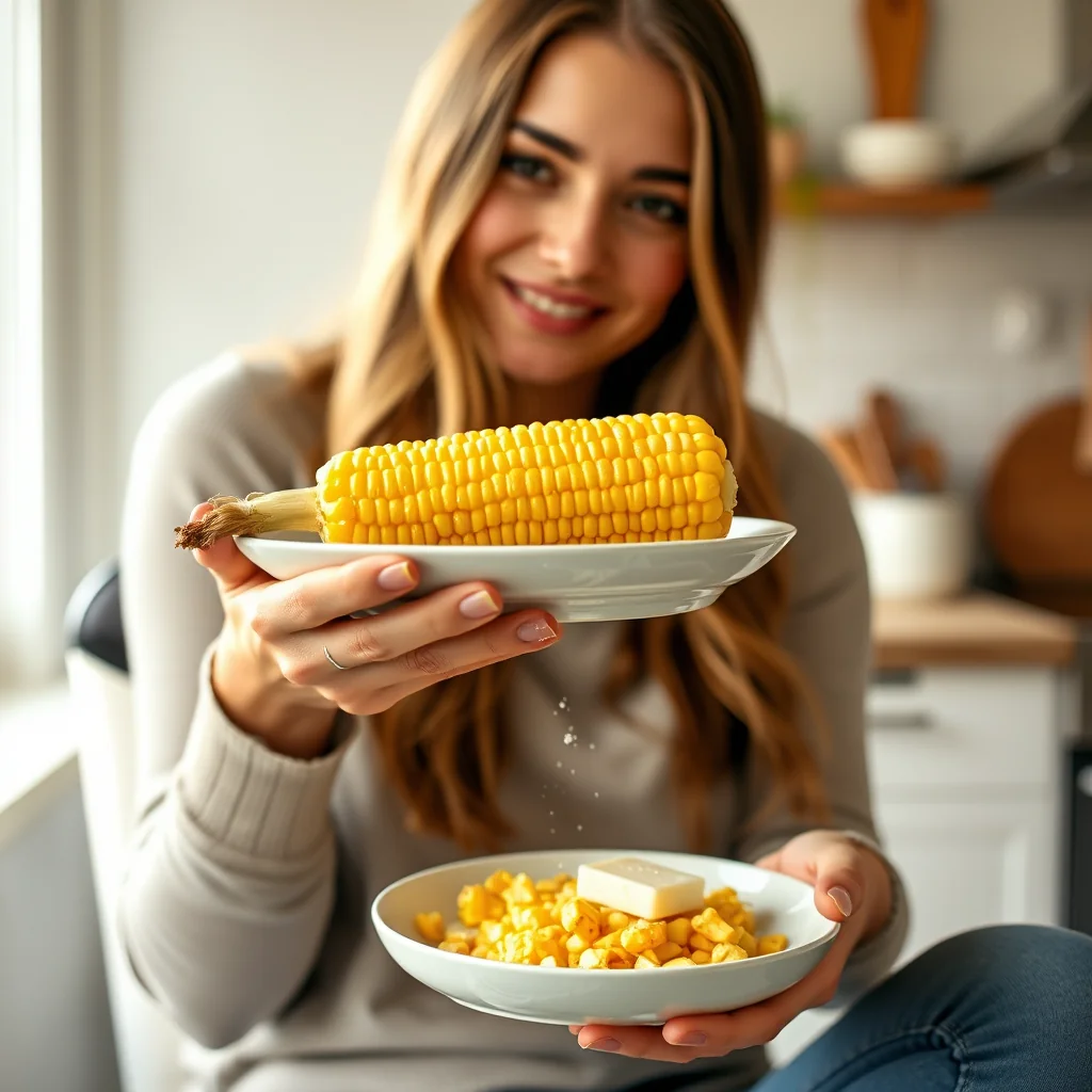 5-Minute Microwave Corn on the Cob – vegetarian recipe