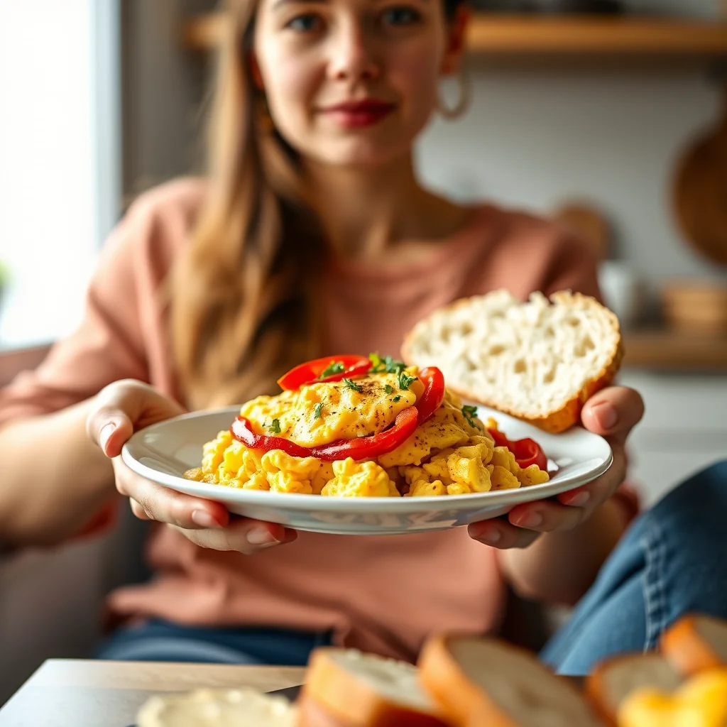 Elegant Scrambled Egg Croustades with Bell Peppers – vegetarian recipe
