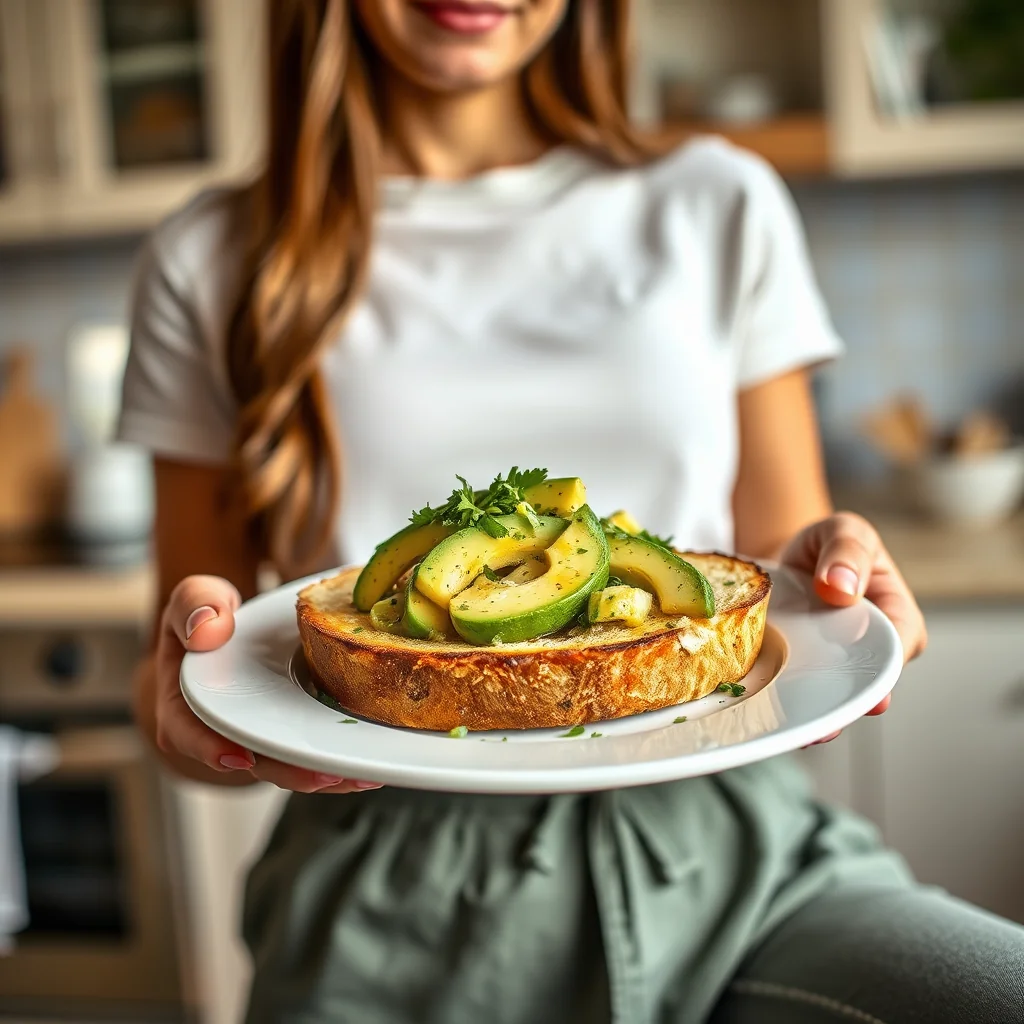 Avocado and Bathed Bread in Garlic Vinaigrette – vegetarian recipe