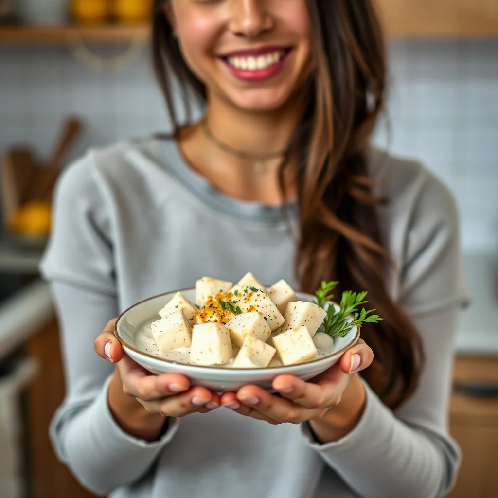 Creamy 5-Minute Garlic Tofu Dressing or Dip – vegetarian recipe