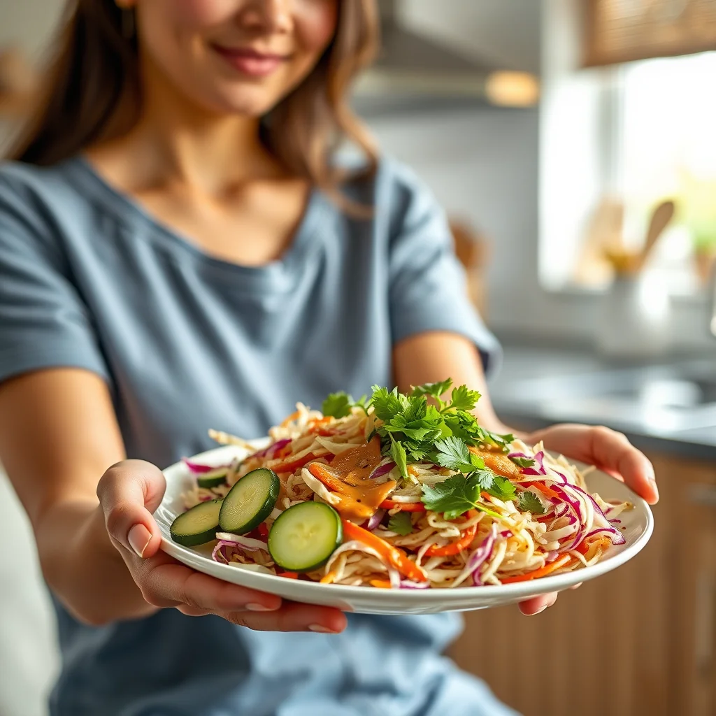 Indonesian Salad with Spicy Peanut Dressing – vegetarian recipe