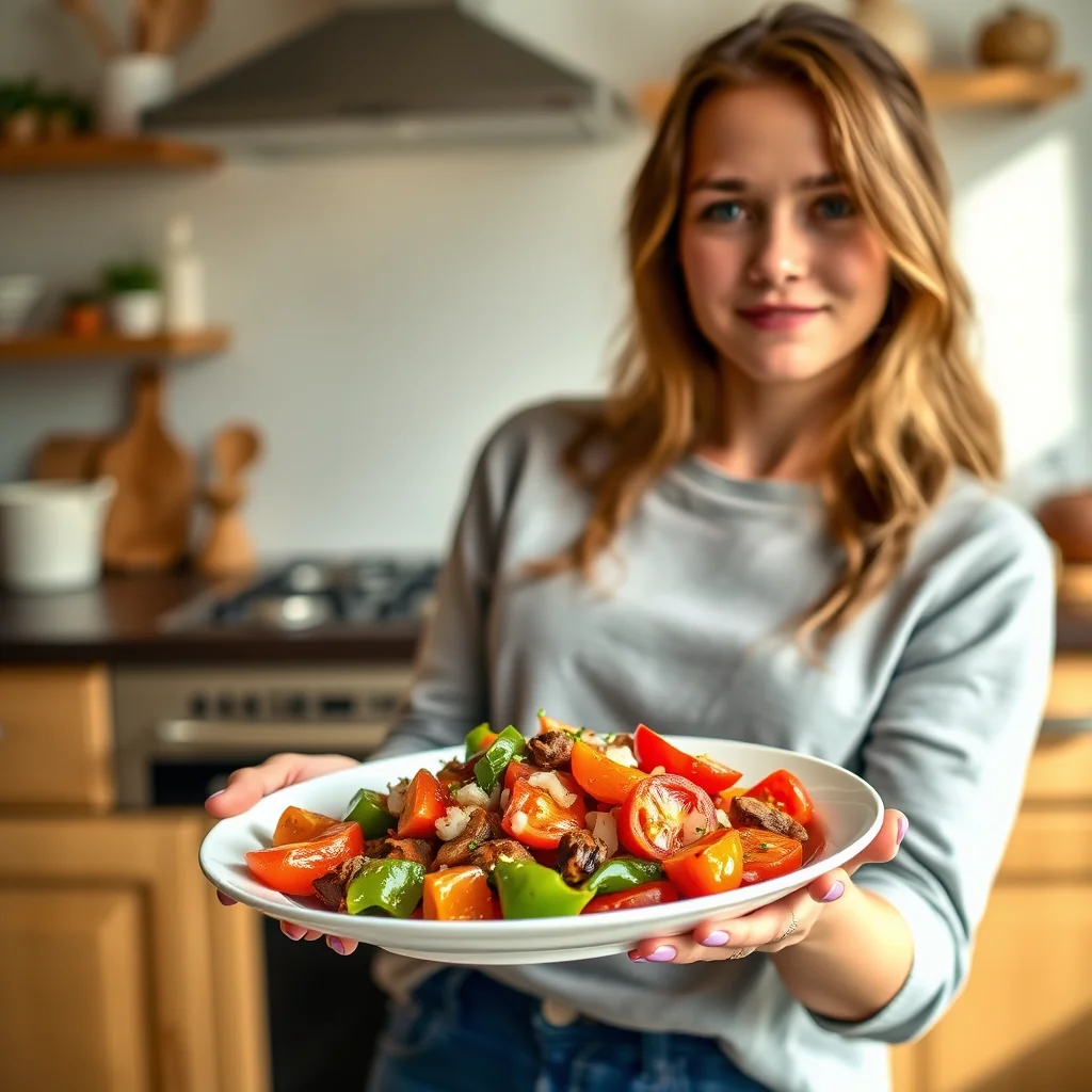 Moroccan Roasted Pepper and Tomato Salad – vegetarian recipe