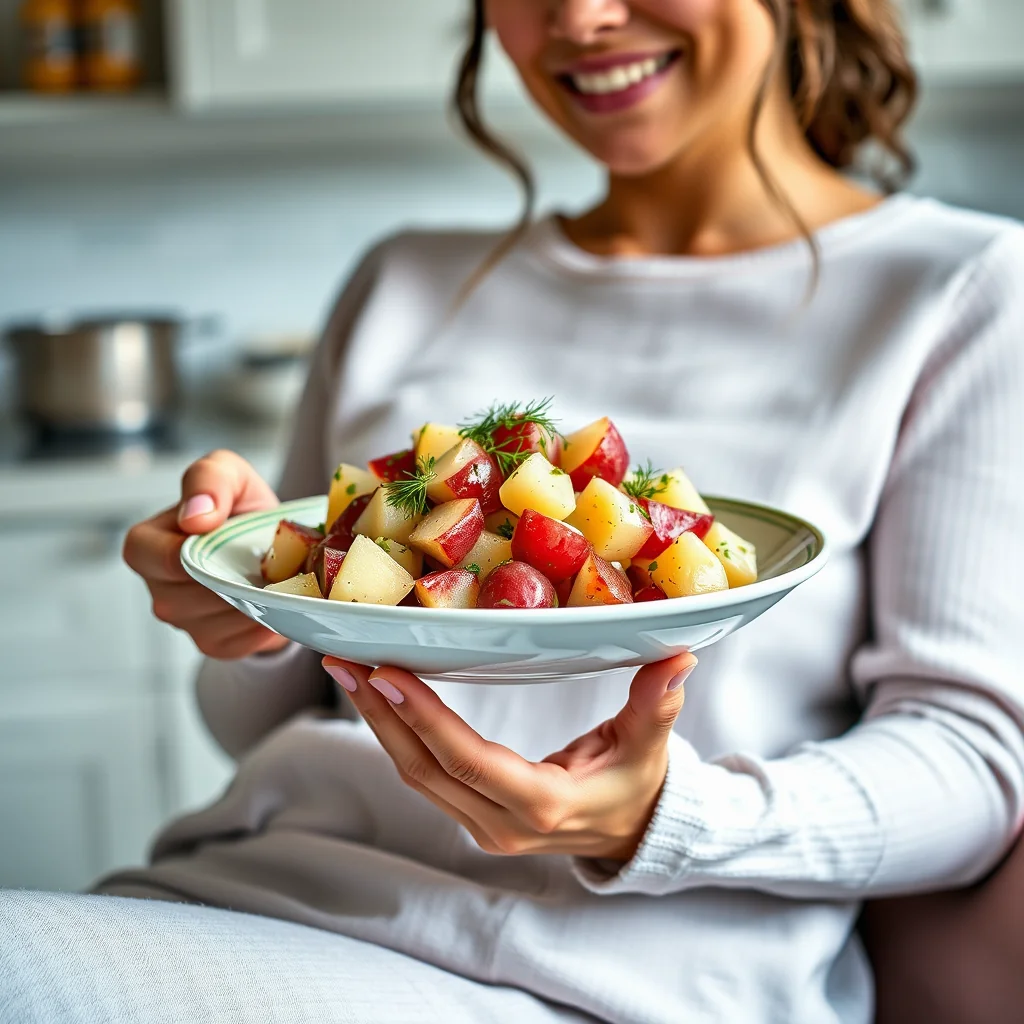 Classic Red-Skinned New Potato and Dill Salad – vegetarian recipe