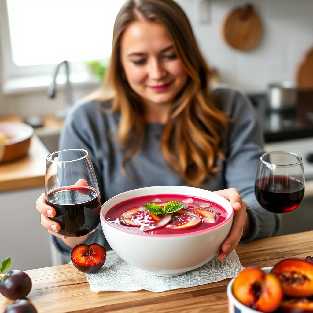 Chilled Plum Soup – vegetarian recipe