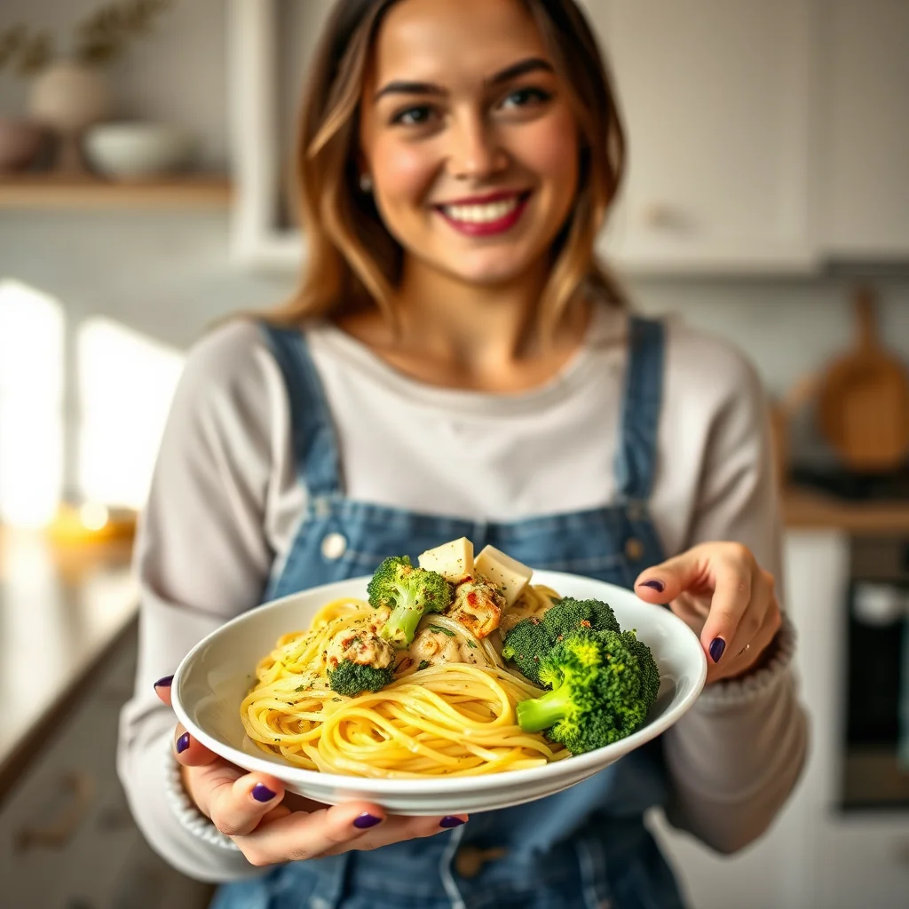 Spaghetti Squash with Broccoli Butter Sauce – vegetarian recipe