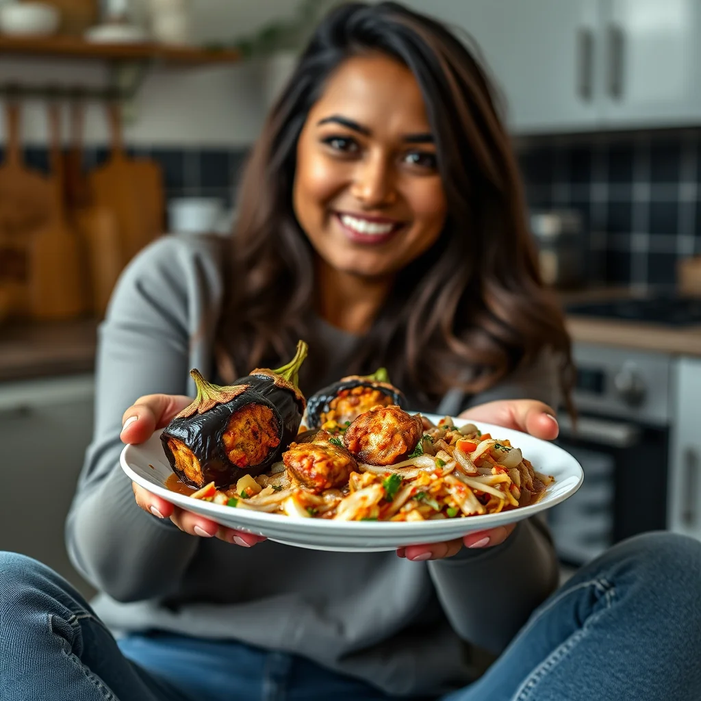 Indian Stuffed Eggplant (Bharwa Baingan) – vegetarian recipe