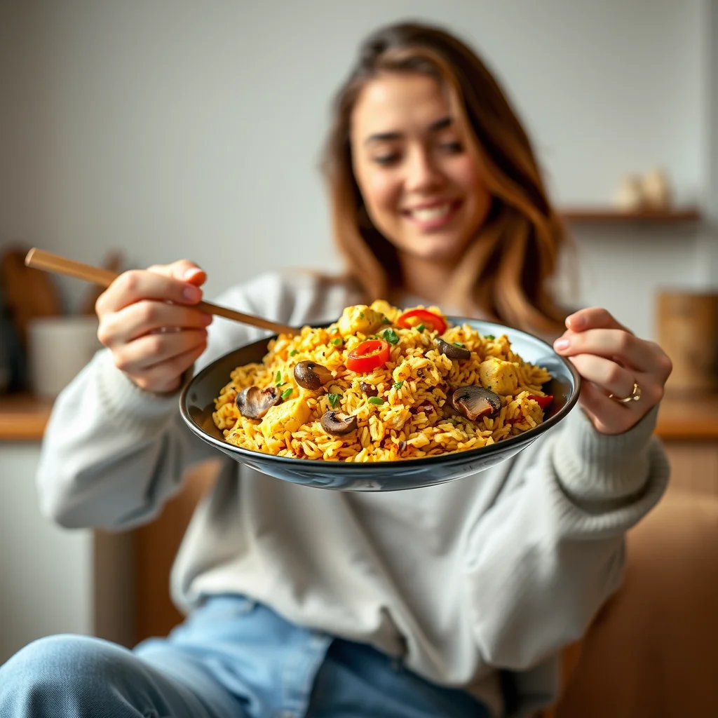 Turmeric Tofu Fried Rice – vegetarian recipe