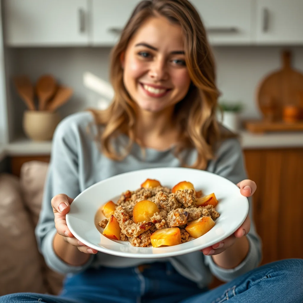 Vegan and Gluten-Free Peach Crisp – vegetarian recipe