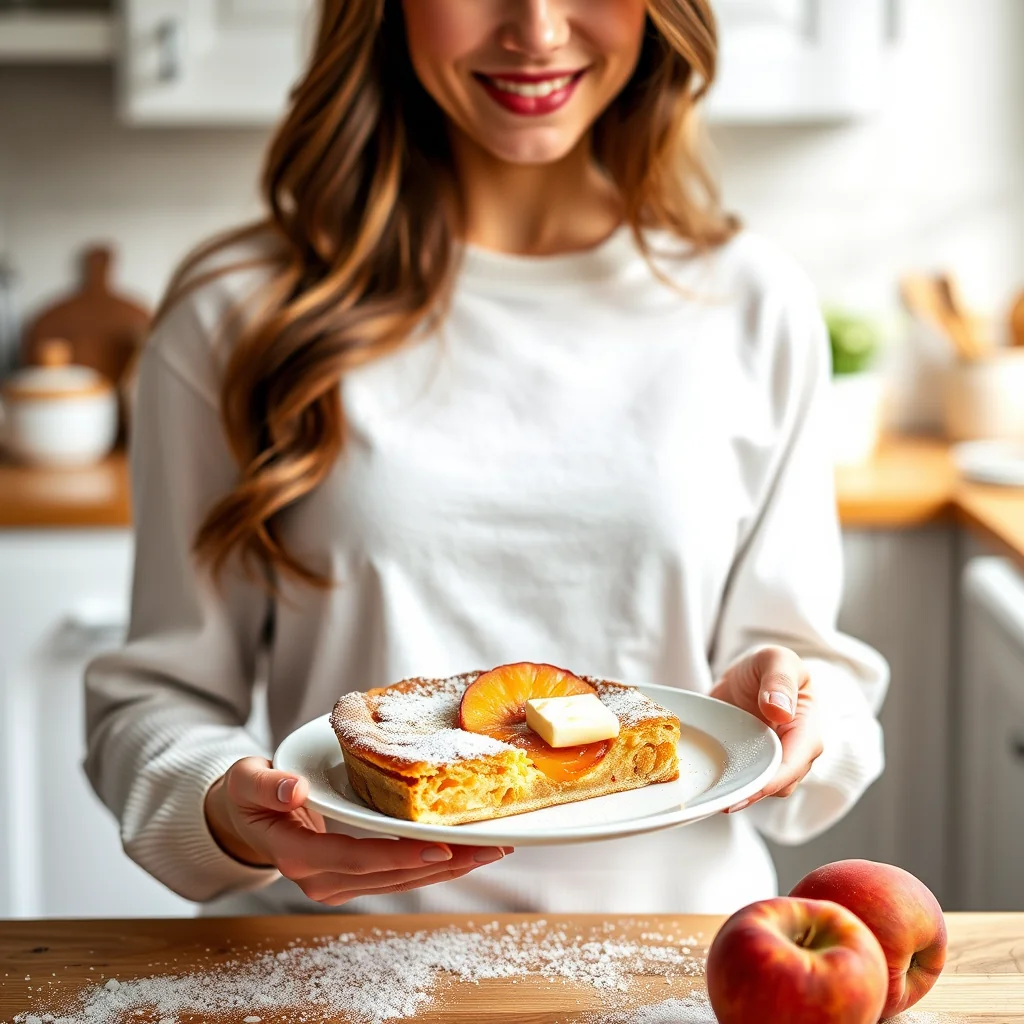 Simple Almond Peach Torte – vegetarian recipe