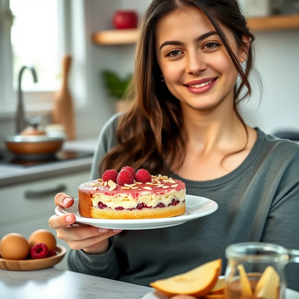 Almond Raspberry Torte – vegetarian recipe