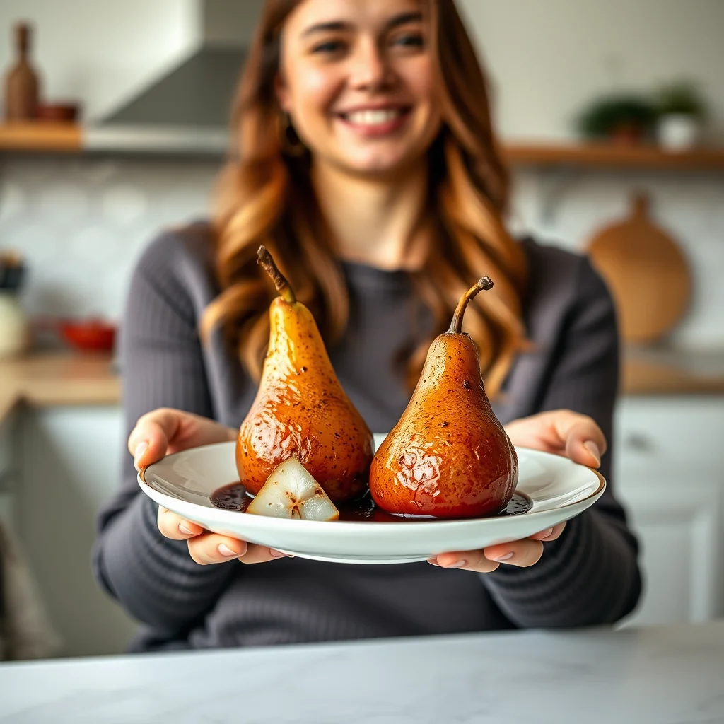 Red Wine Poached Pears – vegetarian recipe