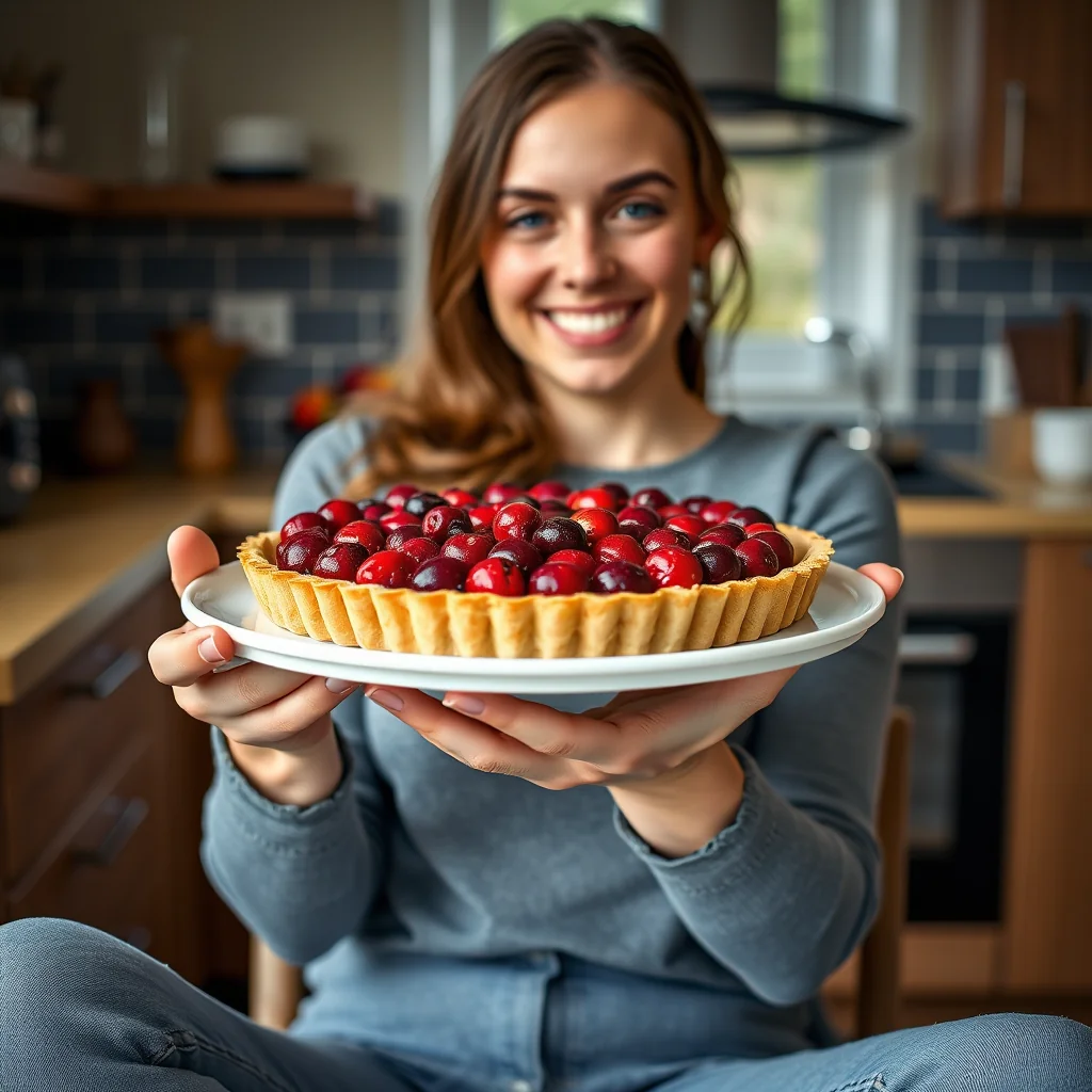 Stunning Crimson Cranberry Tart – vegetarian recipe