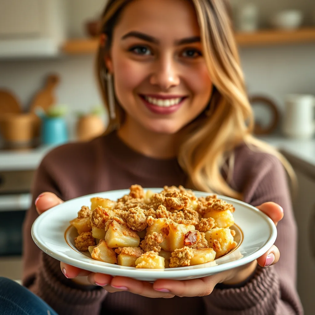 Warm and Crunchy Apple Crisp – vegetarian recipe