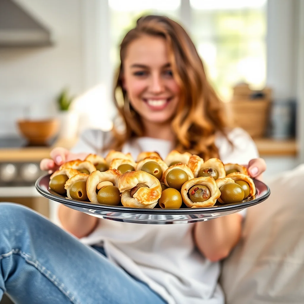 Pastry-Enrobed Olives – vegetarian recipe