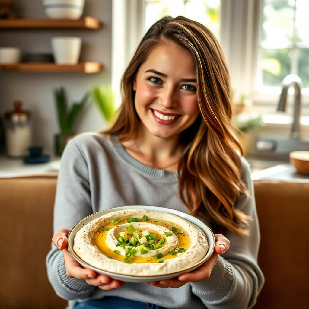 Zesty Lime and Green Onion Hummus – vegetarian recipe