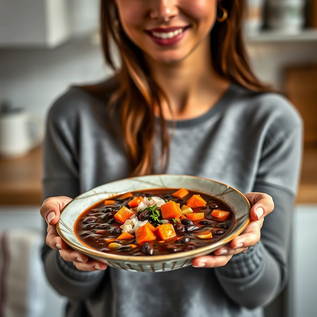 Chipotle-Kissed Black Bean Soup – vegetarian recipe