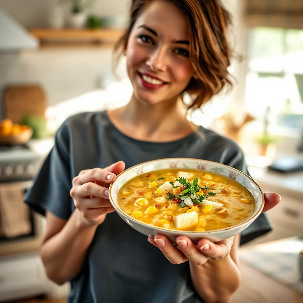 Luxurious Corn and Lima Bean Chowder – vegetarian recipe