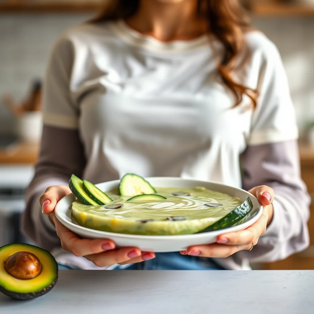 Refreshing Chilled Cucumber and Avocado Soup – vegetarian recipe