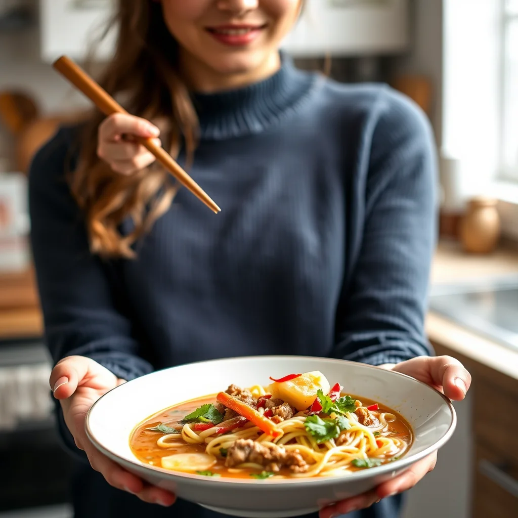 Speedy Asian Vegetable Noodle Soup – vegetarian recipe