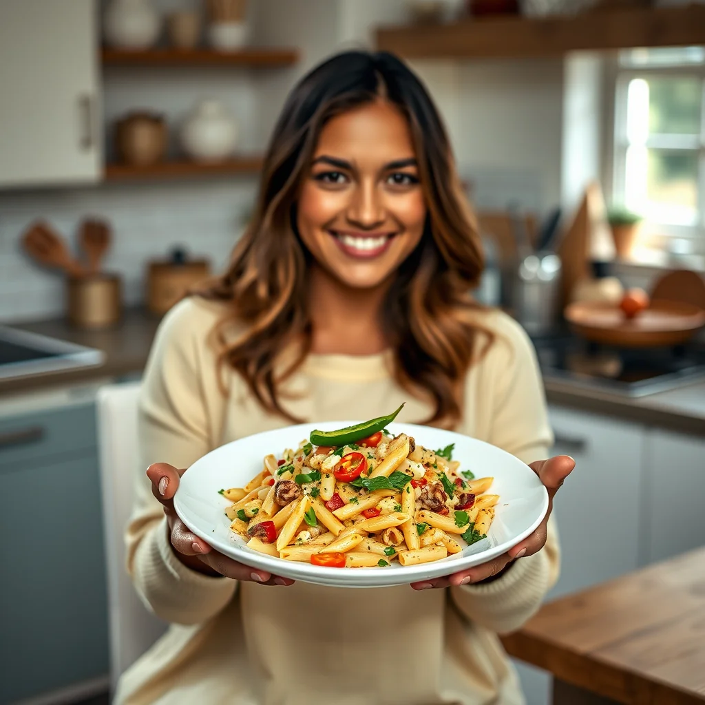Southwestern Pasta Salad with Avocado Serrano Dressing – vegetarian recipe