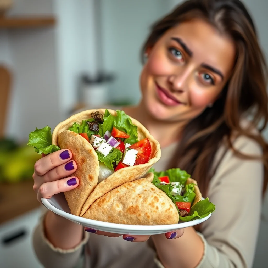 Greek Salad Pita Pockets – vegetarian recipe