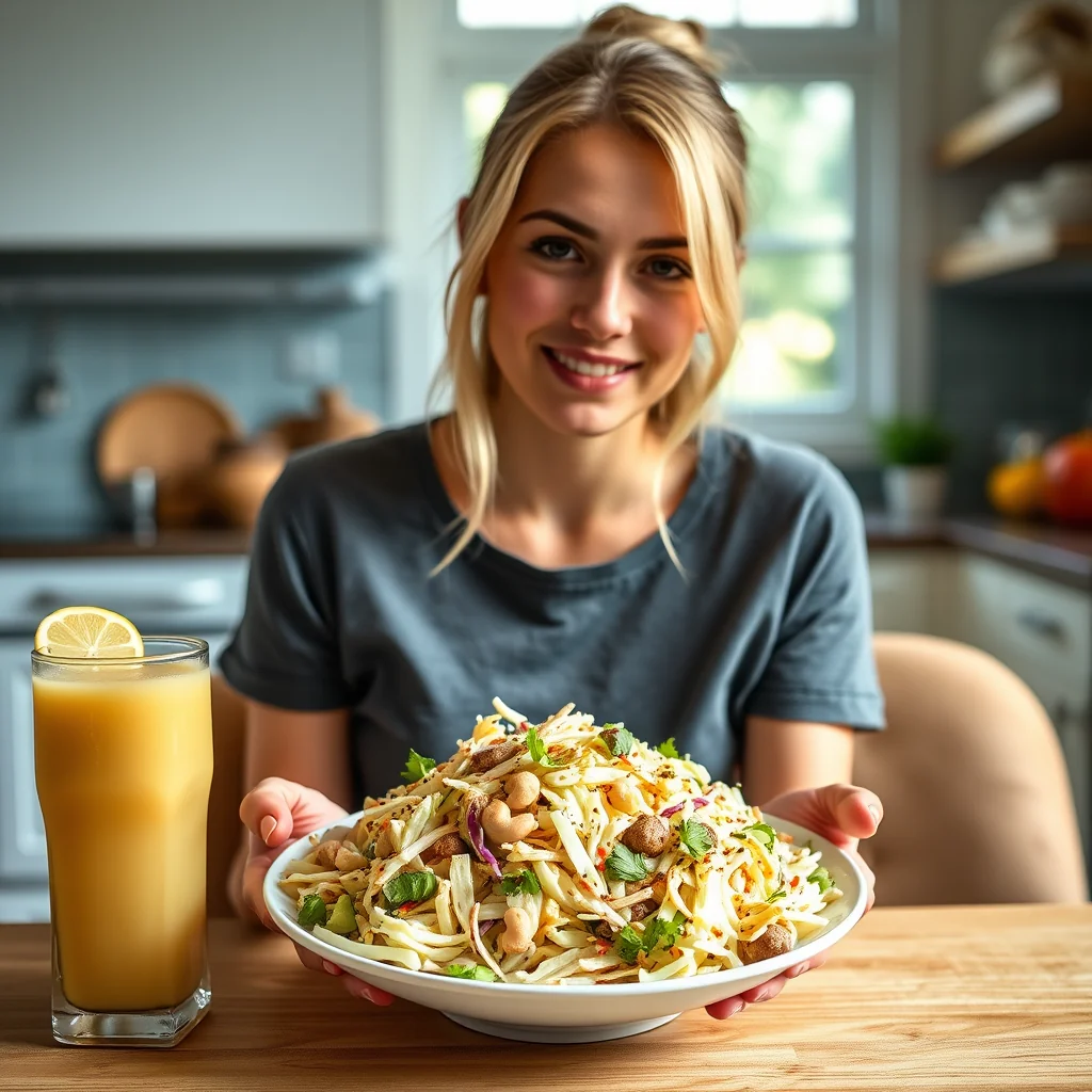 Vegan Waldorf Coleslaw with Creamy Cashew Dressing – vegetarian recipe