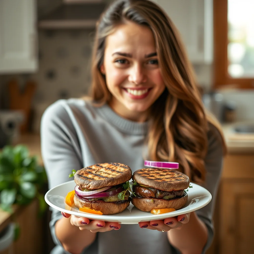 Grilled Portobello Mushroom Sandwiches – vegetarian recipe