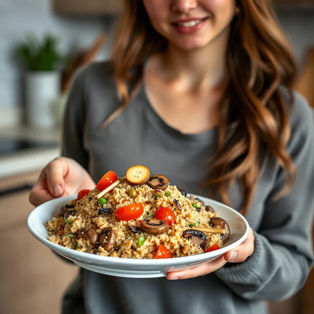 One-Pan Mushroom and Tomato Bulgur Pilaf – vegetarian recipe